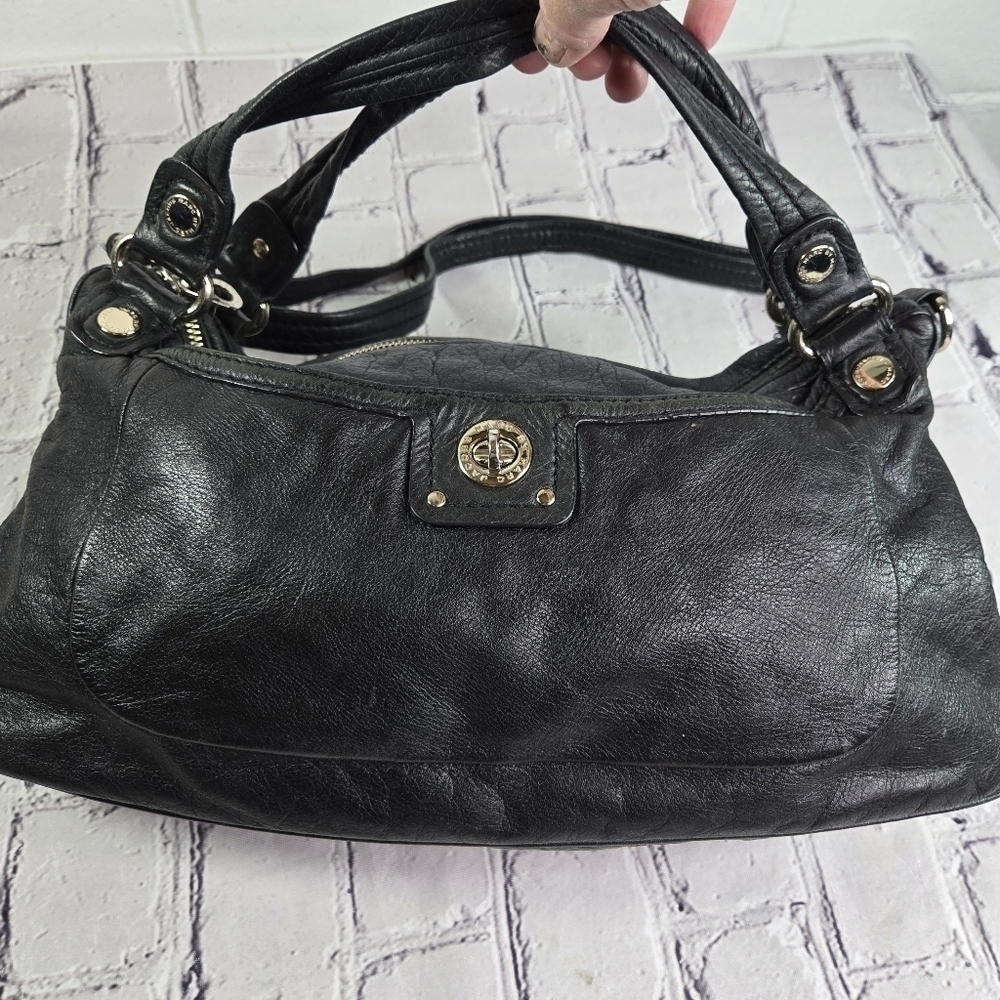 Vtg Y2k Marc by Marc Jacobs black leather bag purse - Picture 9 of 12